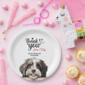 Havanese Wedding Vielen Dank Pappteller (Party)