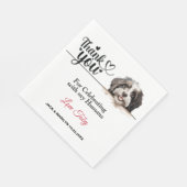 Havanese Wedding Vielen Dank Serviette (Ecke)