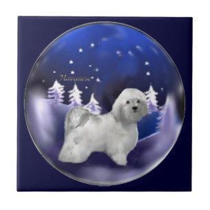 Havanese Weihnachten Fliese