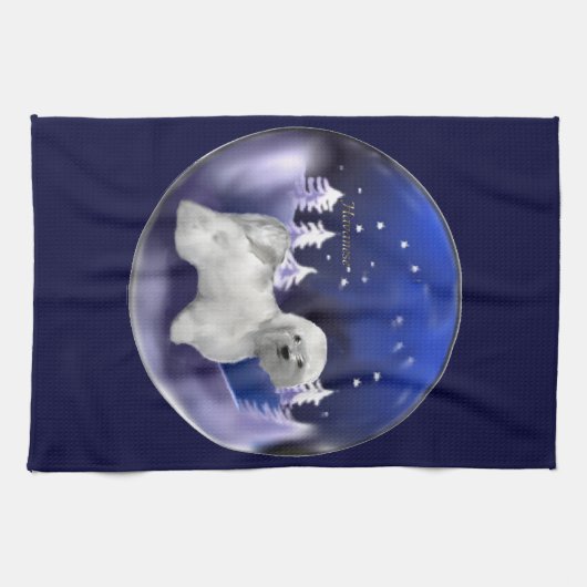 Havanese Weihnachten Geschirrtuch (Horizontal)