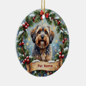 Havanese Weihnachten Keramik Ornament (Rechts)