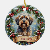 Havanese Weihnachten Keramik Ornament (Vorne)