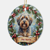 Havanese Weihnachten Keramik Ornament (Links)