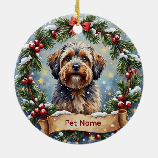 Havanese Weihnachten Keramik Ornament (Hinten)
