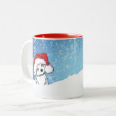Havanese Weihnachts-Tasse Zweifarbige Tasse (Vorderseite Links)
