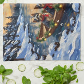 Havanese Weihnachtsboot-Feiertag Geschirrtuch (Gefaltet)