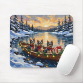 Havanese Weihnachtsboot-Feiertag Mousepad (Mit Mouse)