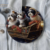 Havanese Weihnachtsfeiertage Button (Beispiel)