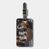 Havanese Weihnachtsfeiertage Gepäckanhänger (Vorderseite vertikal)