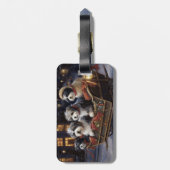 Havanese Weihnachtsfeiertage Gepäckanhänger (Rückseite vertikal)