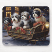 Havanese Weihnachtsfeiertage Mousepad (Vorne)