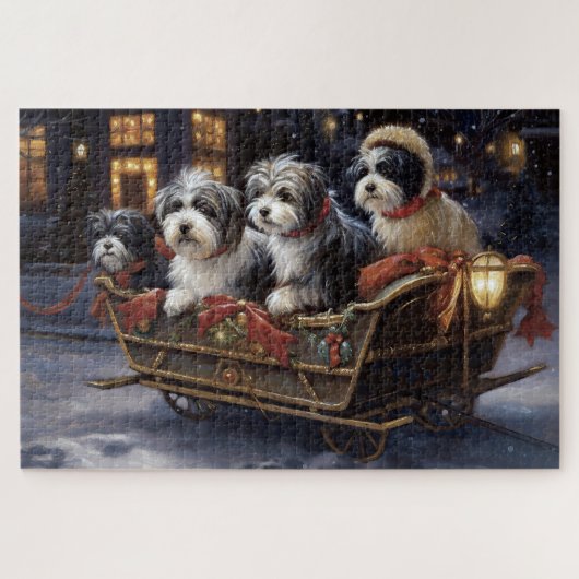 Havanese Weihnachtsfeiertage Puzzle (Horizontal)