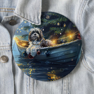 Havanese Weihnachtsfest Reise Button