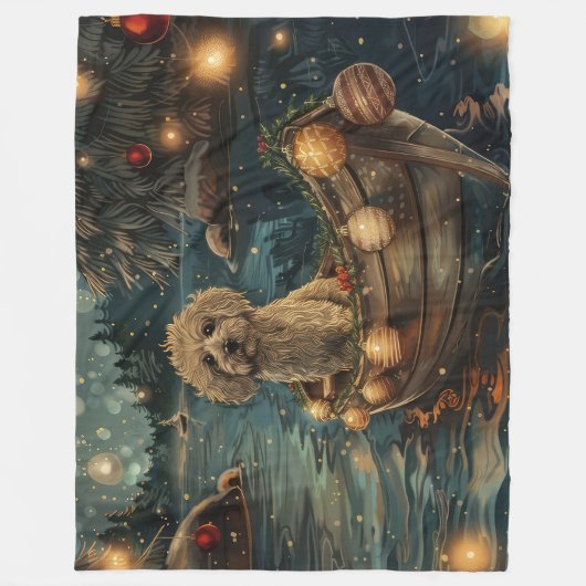 Havanese Weihnachtsfest Reise Fleecedecke (Vorderseite)