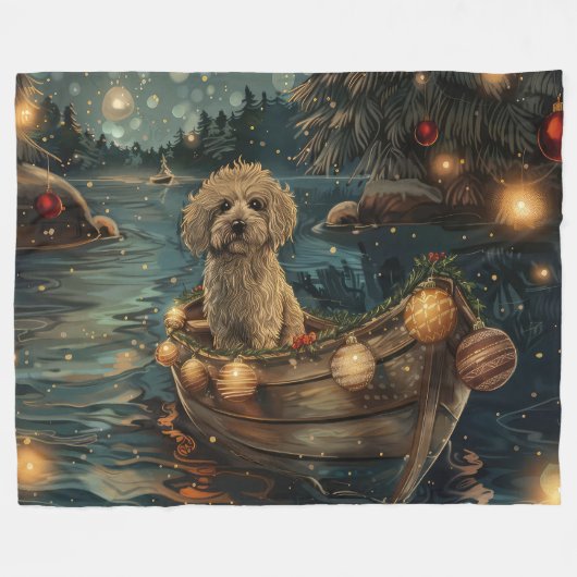 Havanese Weihnachtsfest Reise Fleecedecke (Vorderseite (Horizontal))