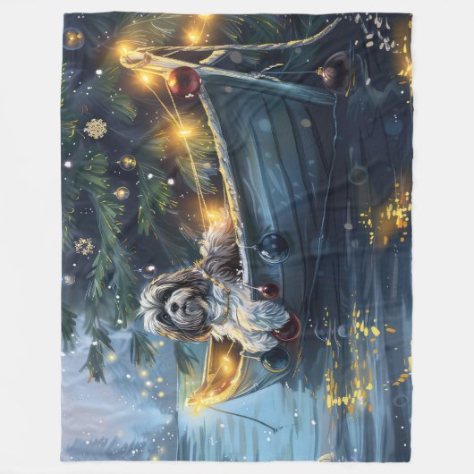 Havanese Weihnachtsfest Reise Fleecedecke (Vorderseite)