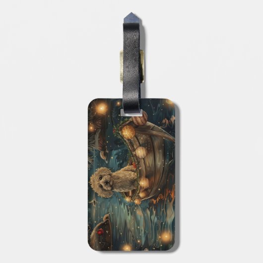 Havanese Weihnachtsfest Reise Gepäckanhänger (Rückseite vertikal)