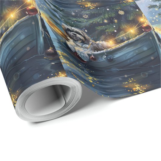 Havanese Weihnachtsfest Reise Geschenkpapier (Rolleneckpunkt)