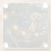 Havanese Weihnachtsfest Reise Glasuntersetzer (Rückseite)