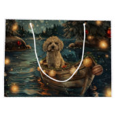 Havanese Weihnachtsfest Reise Große Geschenktüte (Rückseite)