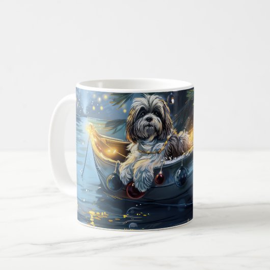 Havanese Weihnachtsfest Reise Kaffeetasse (Vorderseite Links)