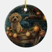 Havanese Weihnachtsfest Reise Keramik Ornament (Hinten)