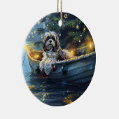 Havanese Weihnachtsfest Reise Keramik Ornament (Rechts)