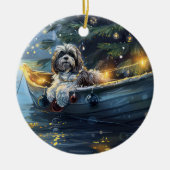 Havanese Weihnachtsfest Reise Keramik Ornament (Vorne)