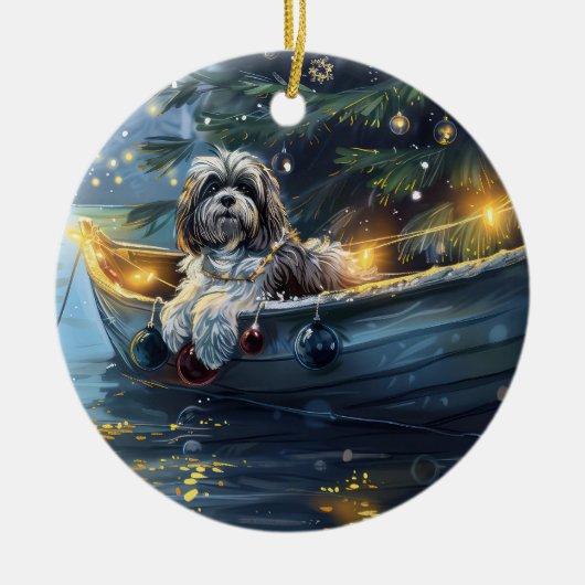 Havanese Weihnachtsfest Reise Keramik Ornament (Vorne)