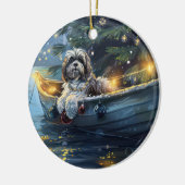 Havanese Weihnachtsfest Reise Keramik Ornament (Links)