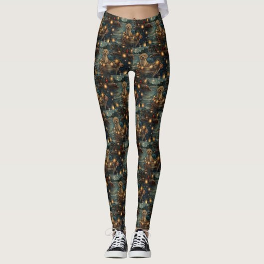 Havanese Weihnachtsfest Reise Leggings (Vorderseite)