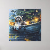 Havanese Weihnachtsfest Reise Leinwanddruck (Vorderseite)