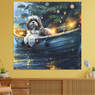 Havanese Weihnachtsfest Reise Leinwanddruck