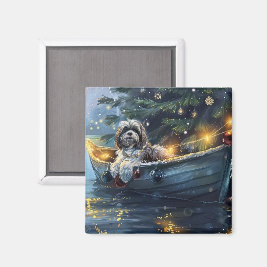 Havanese Weihnachtsfest Reise Magnet (Vorderseite/Rückseite)