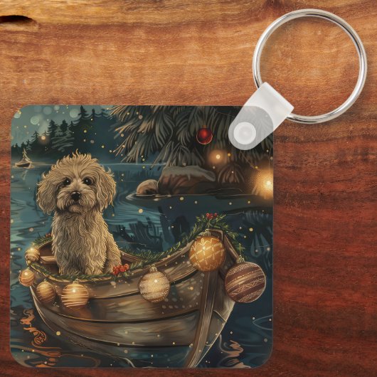 Havanese Weihnachtsfest Reise Schlüsselanhänger (Rückseite)