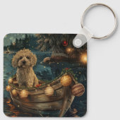 Havanese Weihnachtsfest Reise Schlüsselanhänger (Rückseite)