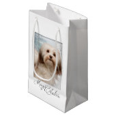 Havanese Weihnachtsgeschenk-Tasche Kleine Geschenktüte (Vorderseite Schrägansicht)