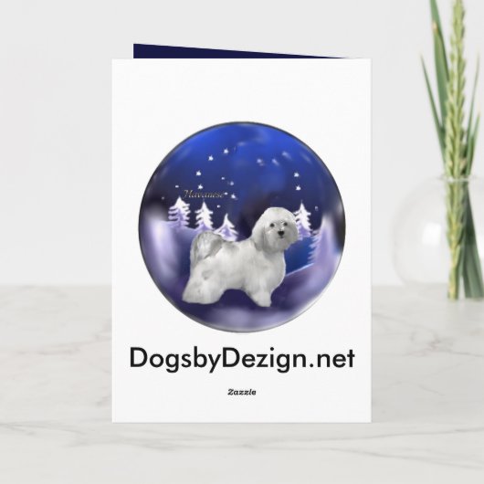 Havanese Weihnachtsgeschenke Feiertagskarte (Rückseite)