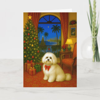 Havanese-Weihnachtskarte Feiertagskarte