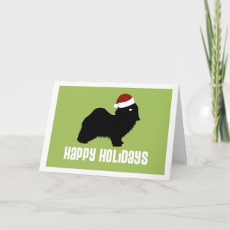 Havanese Weihnachtsmannmütze Feiertagskarte