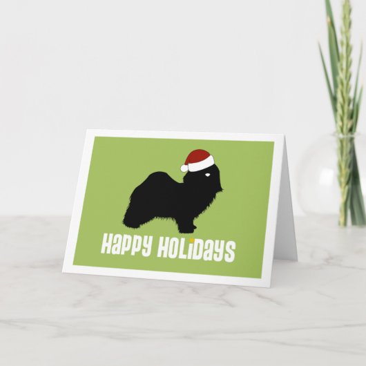 Havanese Weihnachtsmannmütze Feiertagskarte (Vorderseite)