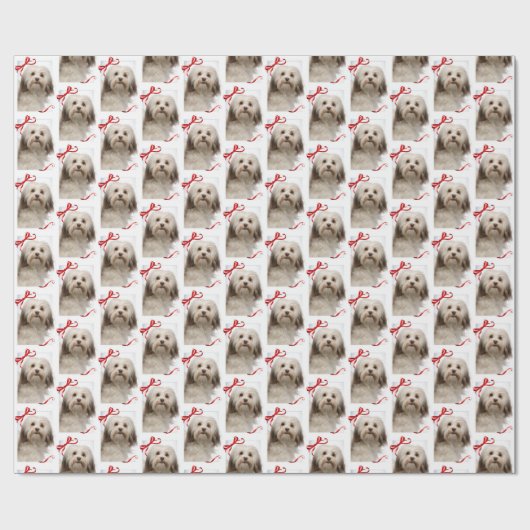 Havanese WeihnachtsPackpapier Geschenkpapier (Flach)