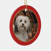 Havanese Weihnachtsverzierung Keramikornament (Rechts)