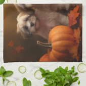 Havanese Welpe Autumn Delight Pumpkin Geschirrtuch (Gefaltet)
