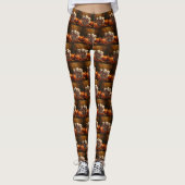 Havanese Welpe Autumn Delight Pumpkin Leggings (Vorderseite)