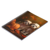 Havanese Welpe Autumn Delight Pumpkin Notizblock (Linke Seite)
