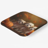 Havanese Welpe Autumn Delight Pumpkin Pappteller (Gewinkelt)