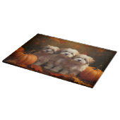 Havanese Welpe Autumn Delight Pumpkin Schneidebrett (Ecke)