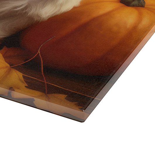 Havanese Welpe Autumn Delight Pumpkin Schneidebrett (Ecke)