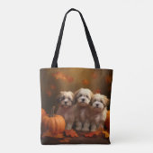 Havanese Welpe Autumn Delight Pumpkin Tasche (Rückseite)
